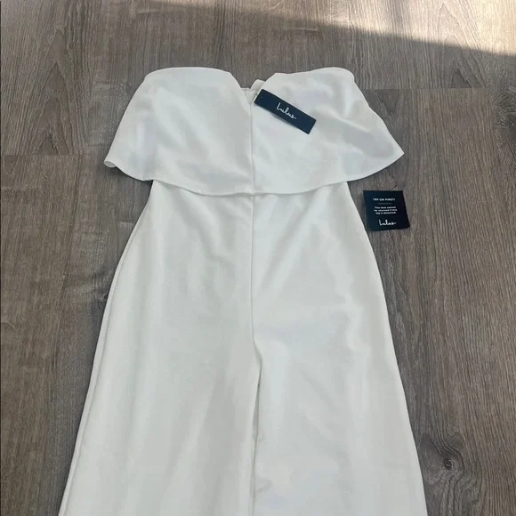 Lulus White Off-Shoulder Jumpsuit - Picture 6 of 8